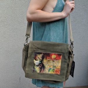 Vintage Recycled Military Tent Crossbody Bag